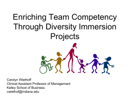 Enriching Team Competency Through Diversity Immersion Projects