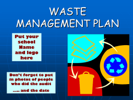 WASTE MANAGEMENT PLAN - Home - Rumbalara Environmental