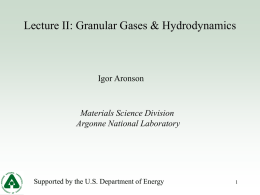 granular gases - SZFI Kezdőlap
