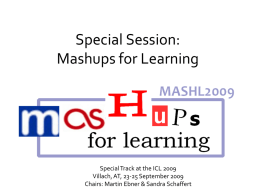 Call for Papers: Mashups for Learning