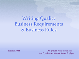 Writing Good Business Rules