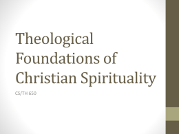 Theological Foundations - Houston Graduate School of Theology