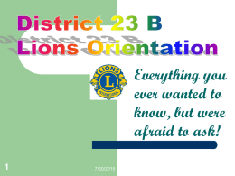District 23 B Vice President’s Club