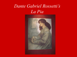 Dante Gabiel Rossetti’s La Pia