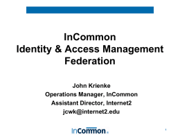 Identity & Access Managment Federations