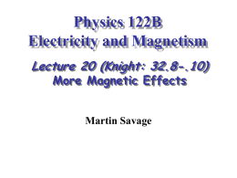 Physics 122B Electromagnetism