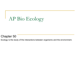 AP Bio Ecology