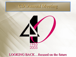 CIA Pension Seminar - Canadian Institute of Actuaries
