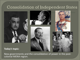 Consolidation of Independent States