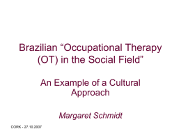 Brazilian “Occupational Therapy (OT) in the Social Field”