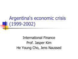 Argentina‘s economic crisis (1999