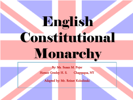 English Constitutional Monarchy