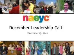 December Leadership Call