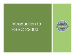 Introduction to ISO 22000