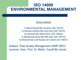 ISO 14000 - WHAT IS IT?