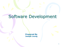 Chapter 7 - Software Development