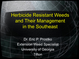 Herbicide Resistant Weeds and Their Management