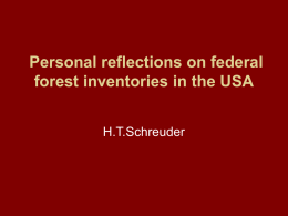 Personal reflections on federal forest inventories in the USA