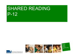 Shared Reading P-12