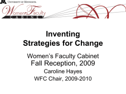 Women’s Faculty Cabinet Fall Reception, 2009