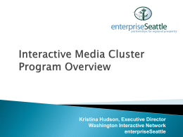 Seattle’s Interactive Media Cluster