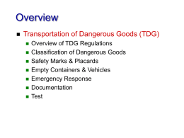 TDG PRESENTATION - Coast Range Contracting