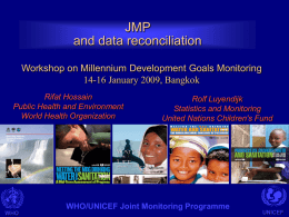 JMP Methodology - United Nations
