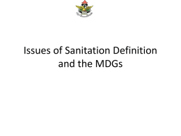 Issues of Sanitation Definition