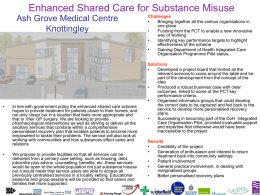Case Study- Enhanced Shared Care for substance misuse