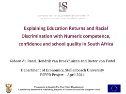 Explaining Education Returns and Racial Discrimination