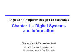Chapter 1 - PPT - Mano & Kime