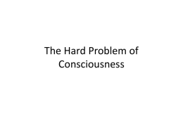 The Hard Problem of Consciousness
