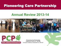 Pioneering Care Partnership