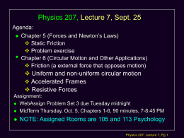 Physics 207: Lecture 2 Notes