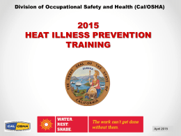 2011 Heat illness prevention training