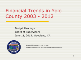 Financial Trends in Yolo County