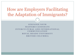 How are Employers Facilitating the Adaptation of Immigrants?