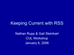 Keeping current with RSS