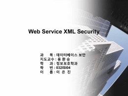 Web Service XML 보안
