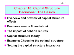 Capital Structure, PowerPoint Show
