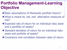 Lecture Presentation to accompany Investment Analysis