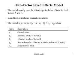 Two-Factor Fixed Effects Model