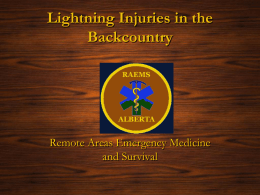 Lightning Injuries in the Backcountry