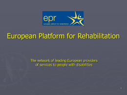 The rehabilitation sector in an enlarged Europe: an