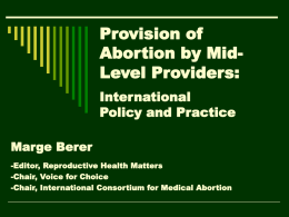 Provision of Abortion by Mid