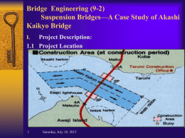 Bridge Engineering (9-2) Suspension Bridges—A Case Study