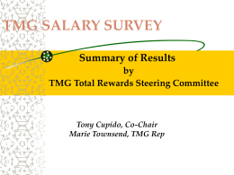 TMG SALARY SURVEY - Working at McMaster