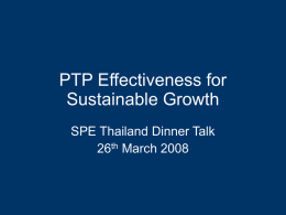 PTP Effectiveness for Sustainable Growth