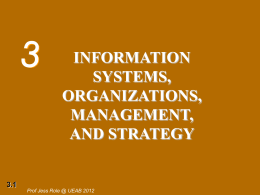 3. INFORMATION SYSTEMS, ORGANIZATIONS, & MANAGEMENT …