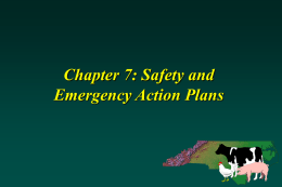 Chapter 7: Safety and Emergency Action Plans